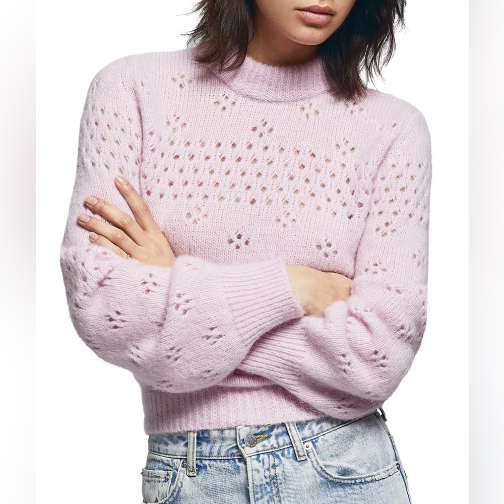Anine Bing Pink Candace Sweater